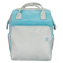 Mochila Maternidade Masculina Grande Organizador Com Bolsos Para Passeios e Viagens Azul Cinza Pimpolho