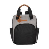 Mochila Maternidade Média Pirulitando Térmica Abraço Preto