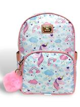 Mochila Maternidade Menina Unicórnio Para Passeio Escola Creche Maternal