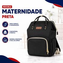 Mochila Maternidade Multifuncional Lovely Baby Preta