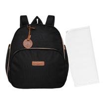 Mochila Maternidade Pirulitando Trocador Essência Preta