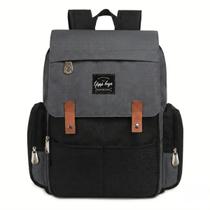 Mochila Maternidade Prática Yepp Infantil Bolsa Bebê Menino E Menina Impermeável Térmica Com Zíper Cinza Preto - Mochila Maternidade Prática Yepp Infantil Bolsa Bebê Menino E Menina Impermeável Térmica Com Zíper Cinza Preto -