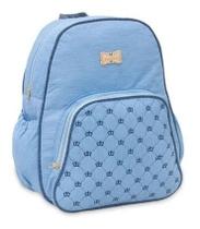 Mochila Mave Baby Azul-Claro Menino Bebê Infantil Criança