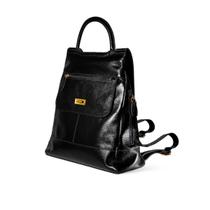 Mochila Média Nippon Feminina Couro PRETO 4 REF:BF502 Mochila Média Nippon Feminina Couro PRETO 4 REF:BF502