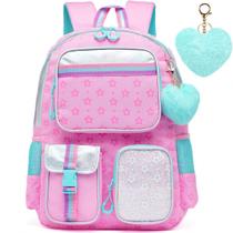 Mochila Meetbelify Pink para meninas da escola de 6 a 10 anos