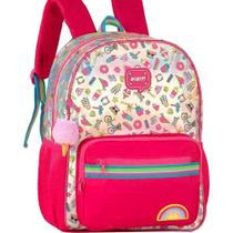 Mochila Menina Clio Kids Feminina Rosa Holografica Happy - Clio Style Mochila Menina Clio Kids Feminina Rosa Holografica Happy - Clio Style