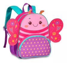 Mochila Menina Infantil P Maternal Borboleta Asas 3d Pequena