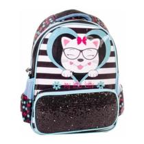 Mochila Meninas Escolar Infantil Costas Gatinha Glitter G Mochila Meninas Escolar Infantil Costas Gatinha Glitter G