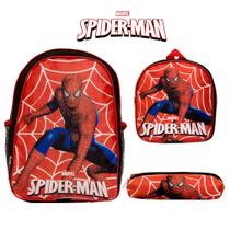 Mochila Menino Escolar Juvenil Spider Man Herói Marvel TN