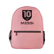 Mochila Messi Lifestyle rosa/preta de nylon resistente à água