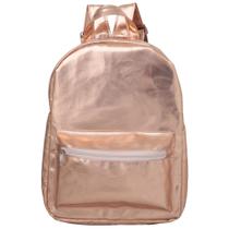 Mochila Metalizada Dourada Rosê Rafi 4008
