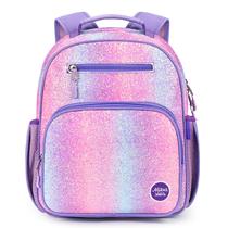 Mochila mibasies Girls Glitter Kids 5-8 anos roxa 12L