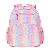 Mochila mibasies Girls para o ensino fundamental de 5 a 8 anos Glitter