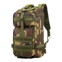Mochila Militar Tática Impermeável 50 Litros Grande Reforçada com Bandeira do Brasil Cor:40L Camuflada Verde