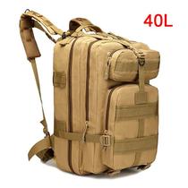 Mochila Militar Tática Impermeável 50 Litros Grande Reforçada com Bandeira do Brasil Cor:Caqui 40L com bandeira