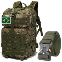 Mochila Militar Tático Impermeável Mochila Acampamento Viagens Exército, Mais Cinto Tático Militar Cinto