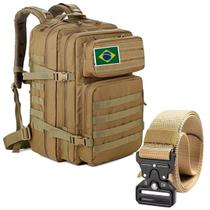Mochila Militar Tático Impermeável Mochila Acampamento Viagens Exército, Mais Cinto Tático Militar Cinto
