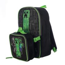 Mochila Minecraft com lancheira para meninos Mochila Minecraft com lancheira para meninos