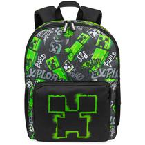 Mochila Minecraft Creeper para Niños Negra