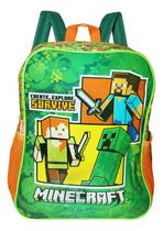 Mochila Minecraft Infantil Meninos Costas Grande Oficial Mochila Minecraft Infantil Meninos Costas Grande Oficial