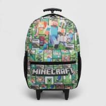 Mochila Minecraft Rodinhas Cor Um Pouco Mais Fraca Escolar