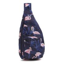 Mochila Mini Sling Vera Bradley Ripstop - Flamingo Party Mochila Mini Sling Vera Bradley Ripstop - Flamingo Party