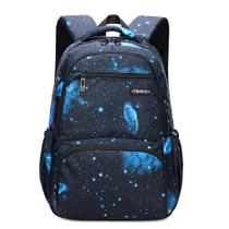 Mochila MITOWERMI Kids Galaxy Preta Azul 21L