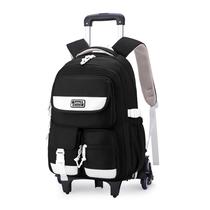 Mochila MITOWERMI Rolling 6 Wheels Nylon Preta 46cm