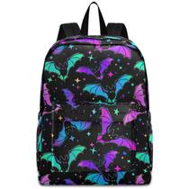 Mochila MNSRUU Student Halloween Luminous Bats para laptop de 15,6"