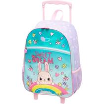 Mochila Mochilete Coelhinha Escolar Rodinhas Tam G Infantil