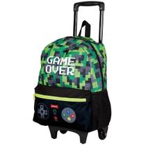 Mochila Mochilete Escolar Gamer Over Rodinhas Infantil Tam G Sestini Meninos