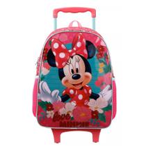 Mochila Mochilete Infantil Minnie Laço Mouse Love Tamanho Grande Rodinhas Escolar