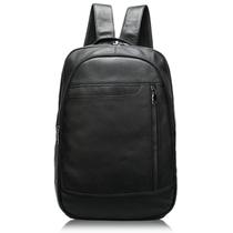 Mochila moderna Karoukee Top de couro genuíno para homens preta Mochila moderna Karoukee Top de couro genuíno para homens preta