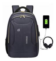 Mochila Moderna Usb/fone Impermeável Notebook Reforçada Top