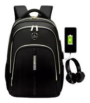 Mochila Moderna Usb/fone Impermeável Notebook Reforçada Top - MAIDENG