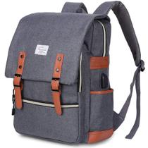 Mochila Modoker Vintage Laptop com porta de carregamento USB de 15,6 polegadas Mochila Modoker Vintage Laptop com porta de carregamento USB de 15,6 polegadas