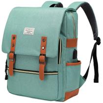 Mochila Modoker Vintage Laptop com porta de carregamento USB de 15,6 polegadas Mochila Modoker Vintage Laptop com porta de carregamento USB de 15,6 polegadas