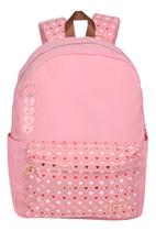 Mochila Molin Love Pink Hearts Ref 40235 Rosa Liso Coração