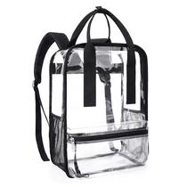 Mochila mommore Heavy Duty Clear 16” transparente preta Mochila mommore Heavy Duty Clear 16” transparente preta