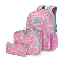 Mochila mommore Rainbow para meninas da escola de 3 a 13 anos resistente à água Mochila mommore Rainbow para meninas da escola de 3 a 13 anos resistente à água