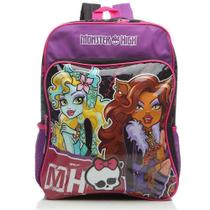 Mochila Monster High Bolso Frontal Escolar Costas Tam G Sestini