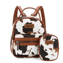 Mochila Montana West Wrangler Mini Cow Print marrom WG133 Mochila Montana West Wrangler Mini Cow Print marrom WG133