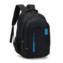 Mochila Multifuncional Preta Azul Notebook Escolar