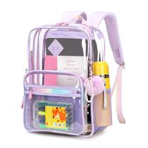 Mochila MUSEVOS Clear Heavy Duty TPU 41x29x18 cm roxa