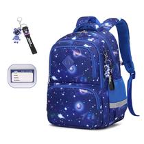 Mochila MUSEVOS Kids Kawaii estampada impermeável azul/estrela