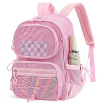 Mochila MUSEVOS Mesh See-Through Leve Rosa 32x14x44cm
