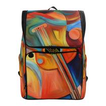 Mochila Naanle, moda, música e ritmo, violoncelo com estampa Mochila Naanle, moda, música e ritmo, violoncelo com estampa