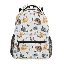 Mochila Nander Laptop Travel Cute Cats Hunts On Butterfly