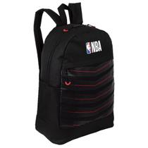 Mochila NBA Oficial Licenciada Sestini Grande Escolar Infantil Juvenil Preta