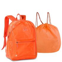 Mochila Neon M Transparente com bolsa Removível CLIO CG3413